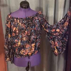 Free people multicolor sexy top sz S/M